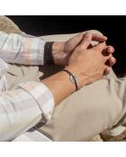 Rose Des Vents Rosée-armband in verzilverd blauw/rood/wit