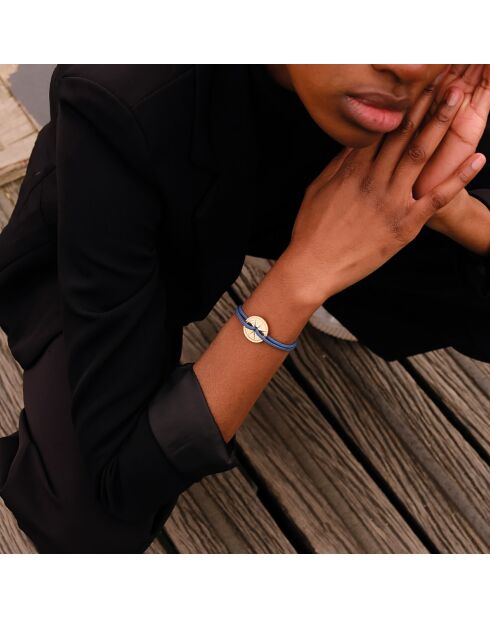 Rose Des Vents Mirabeau armband in nachtblauw, verguld