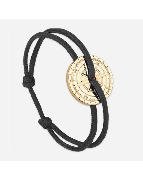 Rose Des Vents Tolbiac armband in zwart verguld
