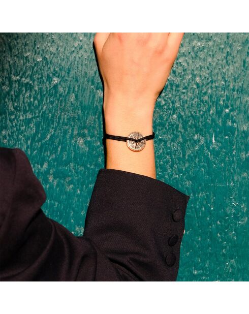 Rose Des Vents Tolbiac armband in zwart verguld