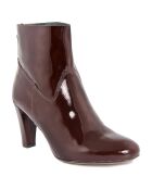 Bottines en Cuir verni Augustine bordeaux - Talon 8 cm