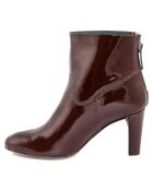 Bottines en Cuir verni Augustine bordeaux - Talon 8 cm