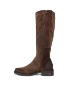 Bottes en Velours de Cuir Agathe marron