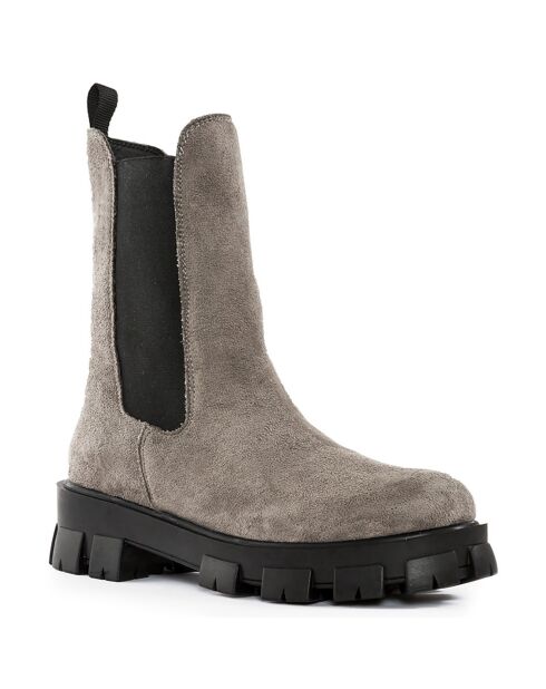 Chelsea Boots Inès taupe - Talon 5 cm