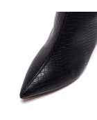 Bottes Iris noires - Talon 7 cm