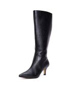 Bottes Iris noires - Talon 7 cm