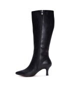 Bottes Iris noires - Talon 7 cm