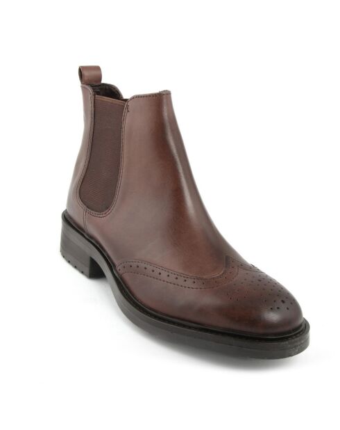 Chelsea Boots en Cuir Laura marron