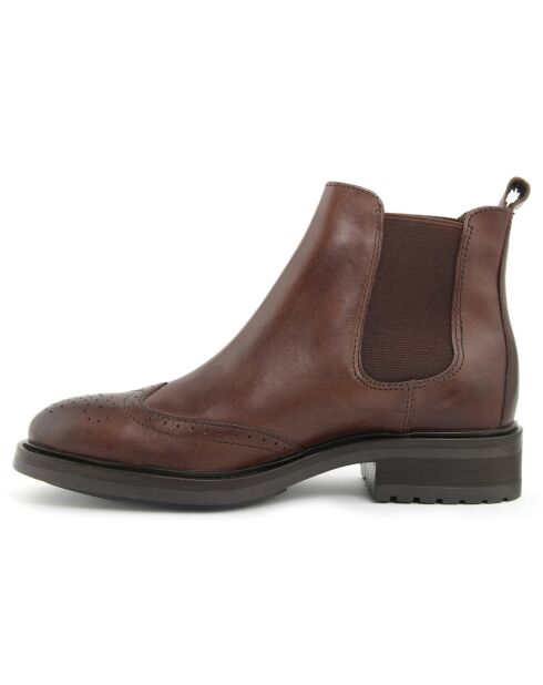 Chelsea Boots en Cuir Laura marron