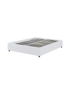 Lit coffre Otto en similicuir blanc avec sommier 140x190cm