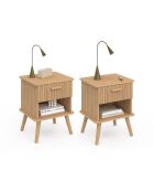 2 Tables de chevet Albane avec 1 tiroir et 1 niche