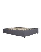 Lit coffre Otto en tissu gris avec sommier 160x200cm