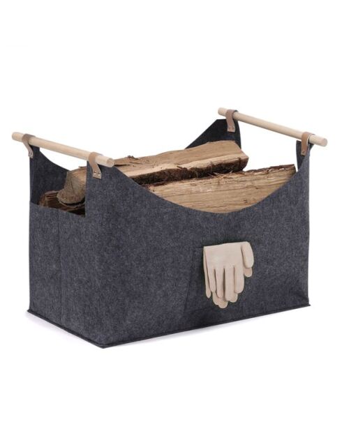Sac de transport pour bûches en feutrine - 55x32x40 cm