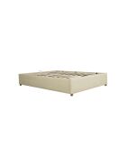 Lit coffre Otto en tissu beige avec sommier 140x190cm