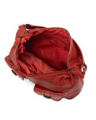 Sac porté épaule en Cuir Albareto rouge - 35.5x30x10 cm