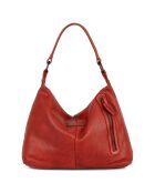 Sac porté épaule en Cuir Albareto rouge - 35.5x30x10 cm