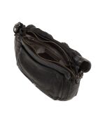 Sac bandoulière en Cuir Rovetta noir - 24x24x9 cm