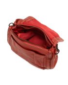 Sac bandoulière en Cuir Rovetta rouge - 24x24x9 cm