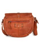 Sac bandoulière en Cuir Bevagna orange - 20x17x5 cm