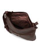 Sac bandoulière en Cuir Offanengo rouge bordeaux - 30x33x9 cm