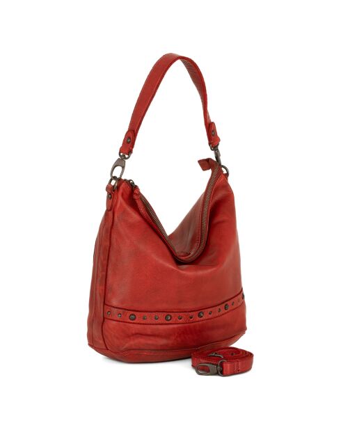 Sac porté épaule en Cuir Gremiasco rouge - 27x28x16.5 cm