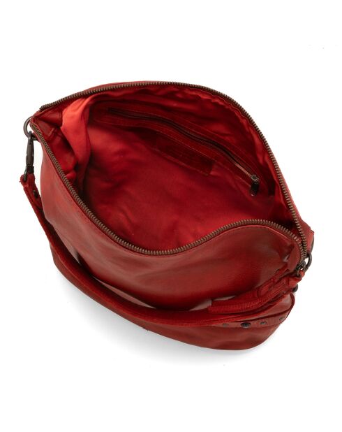 Sac porté épaule en Cuir Gremiasco rouge - 27x28x16.5 cm