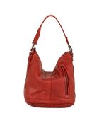 Sac porté épaule en Cuir Gremiasco rouge - 27x28x16.5 cm