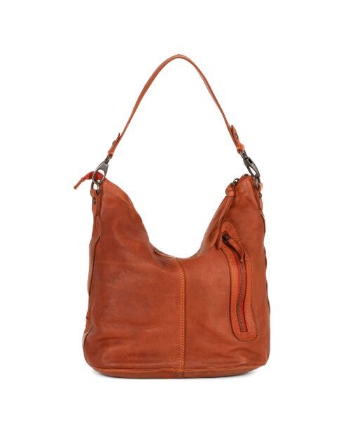 Sac porté épaule en Cuir Gremiasco orange - 27x28x16.5 cm