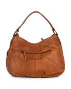 Sac porté épaule en Cuir Mentana taupe - 33x25x10 cm