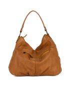 Sac porté épaule en Cuir Mentana ocre - 33x25x10 cm