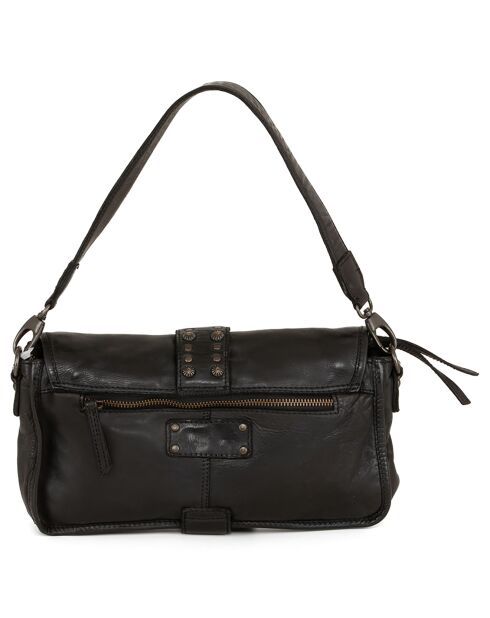 Sac porté épaule en Cuir Gualtieri noir - 30x17x7 cm