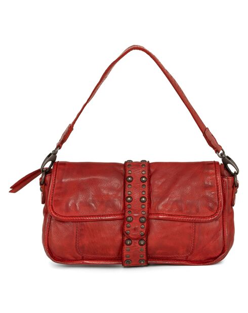 Sac porté épaule en Cuir Gualtieri rouge - 30x17x7 cm