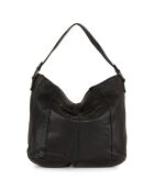 Sac bowling en Cuir Fusignano noir - 38x22x15 cm