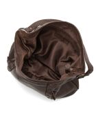 Sac bowling en Cuir Fusignano marron - 38x22x15 cm