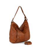 Sac bowling en Cuir Fusignano taupe - 38x22x15 cm