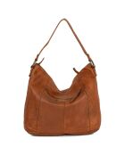 Sac bowling en Cuir Fusignano taupe - 38x22x15 cm