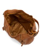 Sac bowling en Cuir Fusignano ocre - 38x22x15 cm