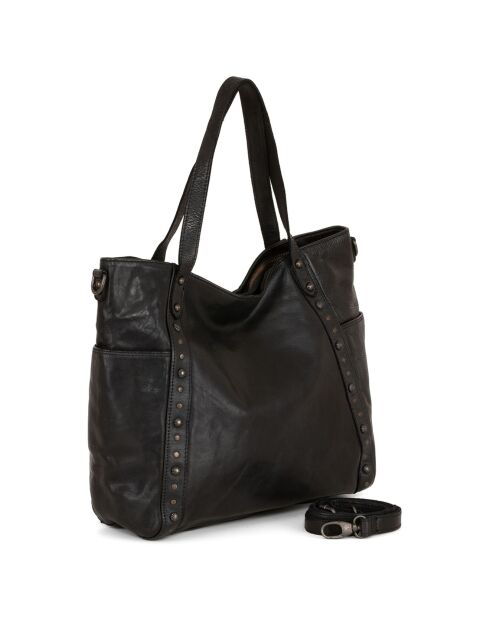 Sac porté épaule en Cuir Nomaglio noir - 33x29x13 cm