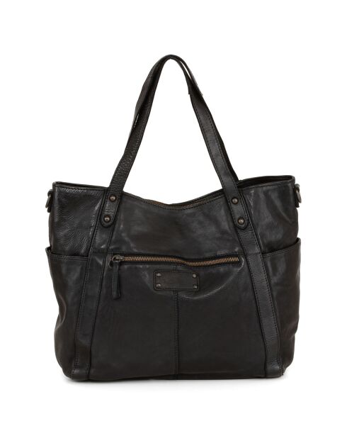 Sac porté épaule en Cuir Nomaglio noir - 33x29x13 cm