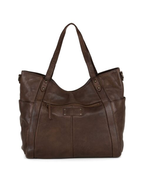 Sac porté épaule en Cuir Nomaglio marron - 33x29x13 cm