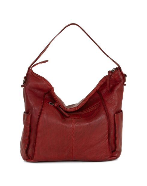 Sac porté épaule en Cuir Pizzale rouge - 29x29x12 cm