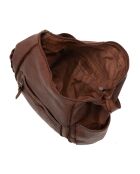 Sac porté épaule en Cuir Pizzale marron - 29x29x12 cm