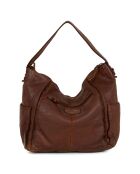 Sac porté épaule en Cuir Pizzale marron - 29x29x12 cm