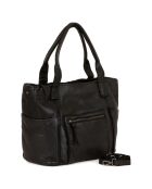 Sac porté épaule en Cuir Romanengo noir - 30x27.5x17 cm