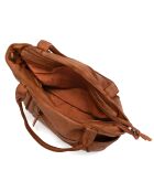 Sac porté épaule en Cuir Romanengo taupe - 30x27.5x17 cm