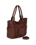 Sac porté épaule en Cuir Romanengo marron - 30x27.5x17 cm