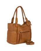 Sac porté épaule en Cuir Romanengo ocre - 30x27.5x17 cm