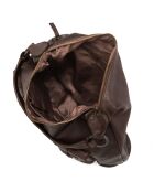 Sac porté épaule en Cuir Albareto marron - 35.5x30x10 cm