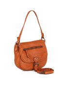 Sac bandoulière en Cuir Altomonte orange - 26x20x7 cm