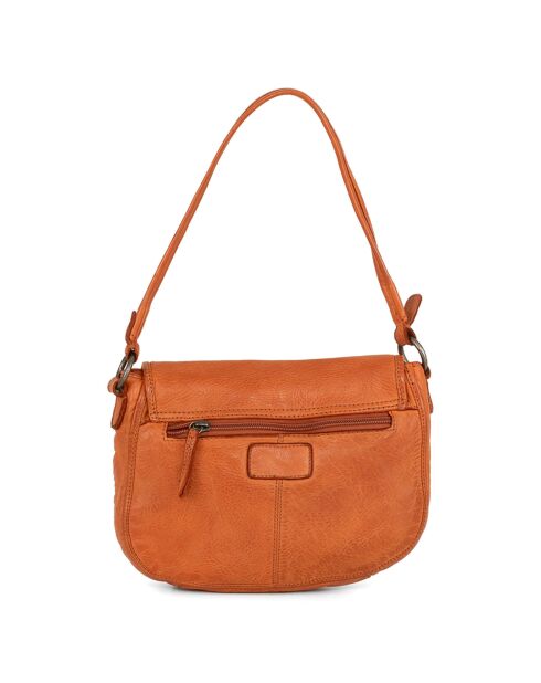 Sac bandoulière en Cuir Altomonte orange - 26x20x7 cm